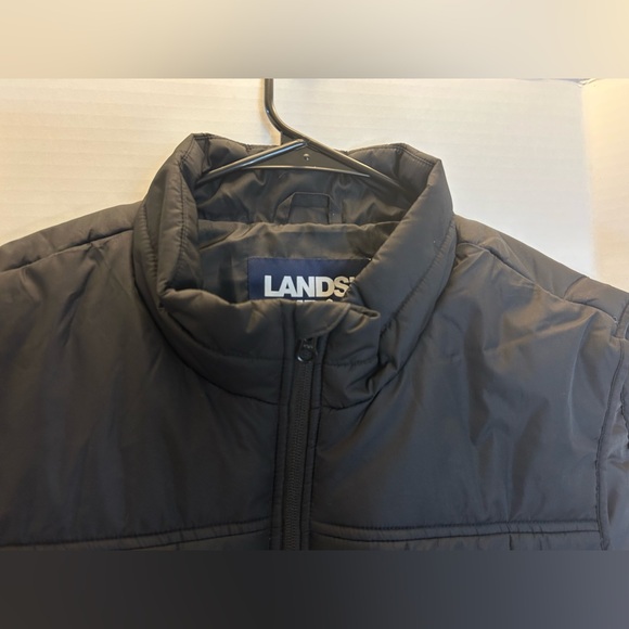 Lands End Men Black Puffer Vest Size XL 46-48 Zip Up W/ Pockets Outdoor - Picture 6 of 12